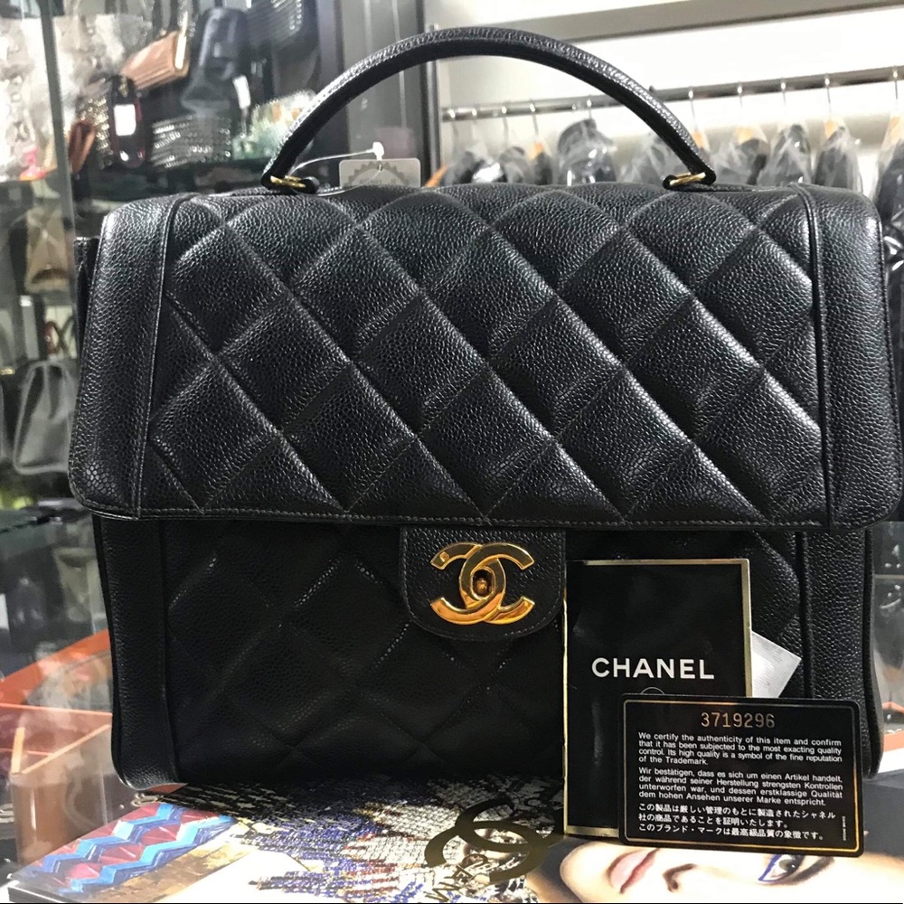 Authentic chanel kelly caviar bag